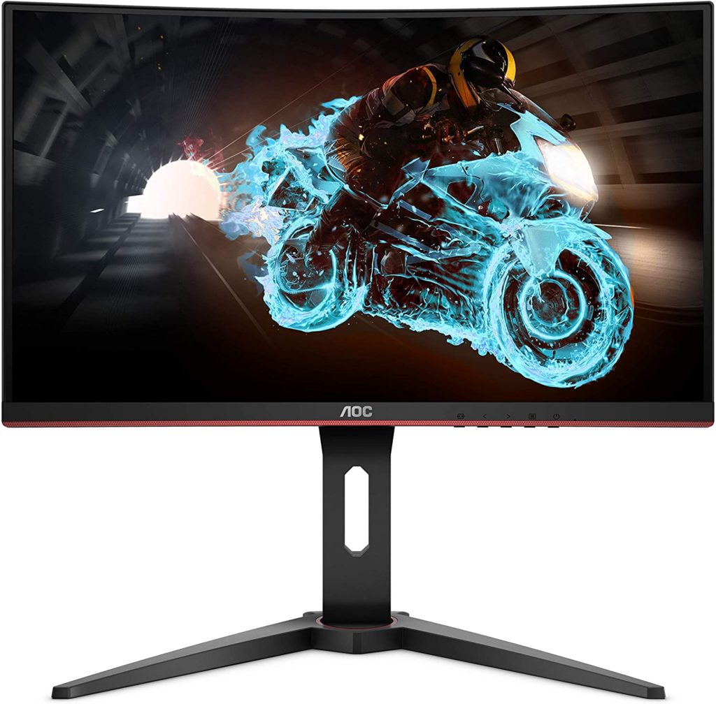 12-Best Gaming Monitors Under 250 / AOC C24G1A Curved Frameless Gaming Monitor