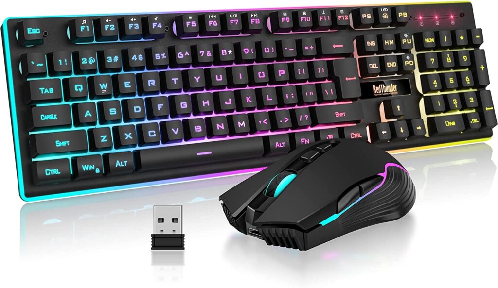 RedThunder K10 Wireless Gaming Keyboard and Mouse Combo